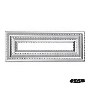 Steel Cutting Dies - Slimline - Stitched Rectangles (Set of 5 dies)