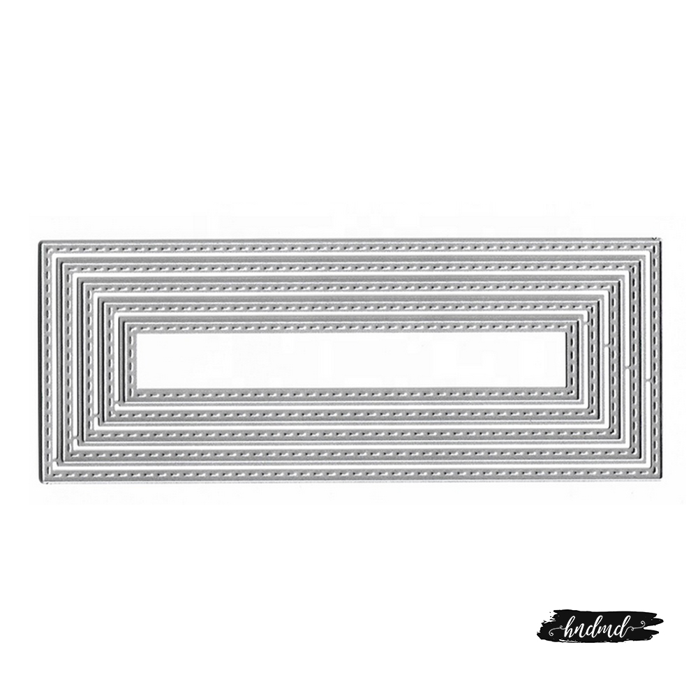 Steel Cutting Dies - Slimline - Stitched Rectangles (Set of 5 dies)