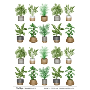 CrafTangles A4 Transfer It Sheets - Plants 2