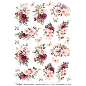 CrafTangles A4 Transfer It Sheets - Spring Flowers 22