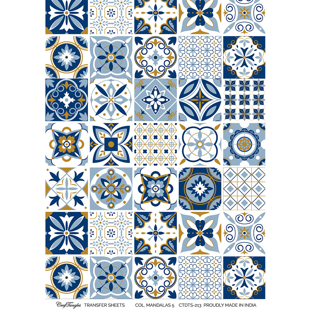 CrafTangles A4 Transfer It Sheets - Colourful Mandalas 5