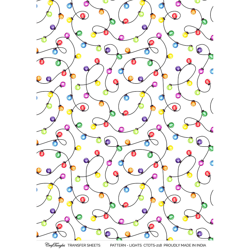 CrafTangles A4 Transfer It Sheets - Pattern Lights