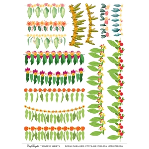 CrafTangles A4 Transfer It Sheets - Indian Garlands
