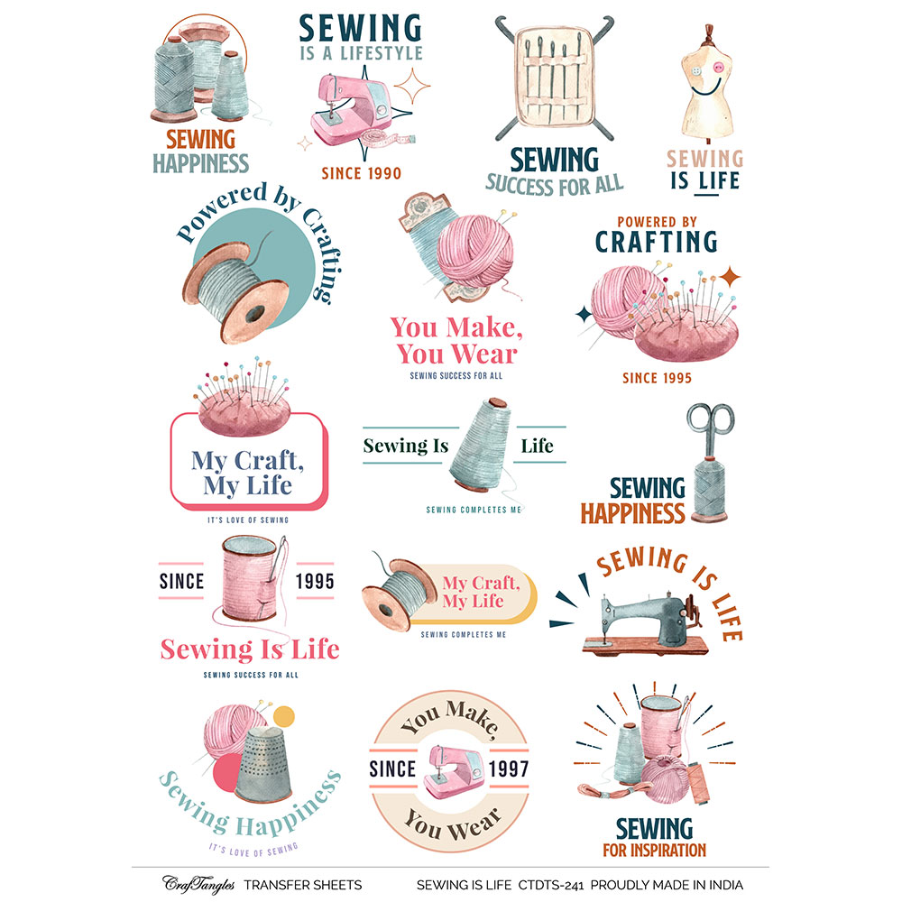 CrafTangles A4 Transfer It Sheets - Sewing is Life