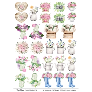 CrafTangles A4 Transfer It Sheets - Watercolour Spring 8