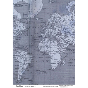 CrafTangles A4 Transfer It Sheets - Old Maps 1