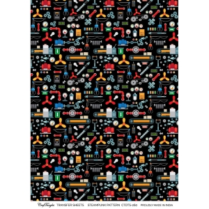 CrafTangles A4 Transfer It Sheets - Steampunk Pattern
