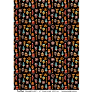CrafTangles A4 Transfer It Sheets - Tribal Masks