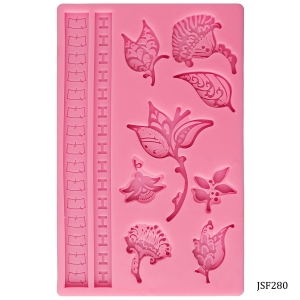 Many Flowers Silicone Clay Mould