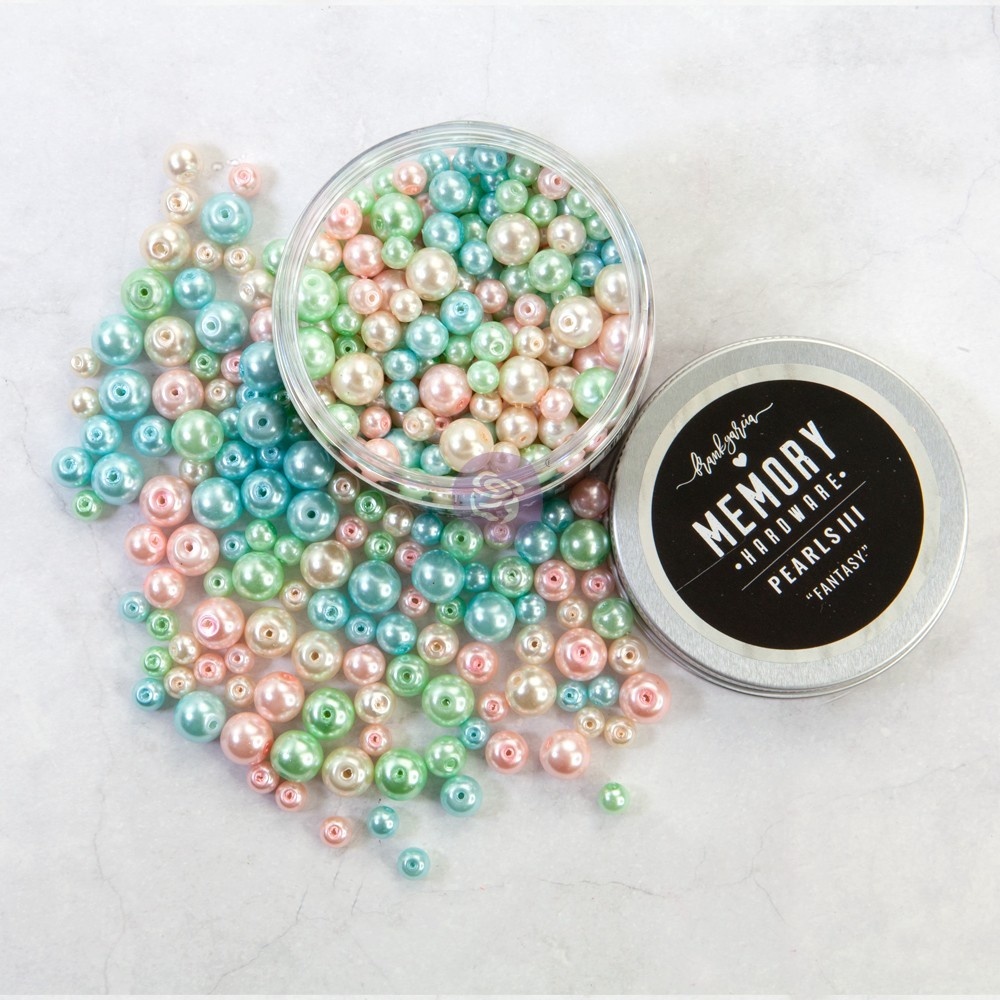 Prima Marketing Memory Hardware Glass Pearls - 3 Fantasy