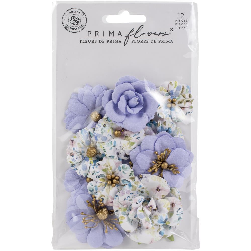 Prima Marketing Mulberry Paper Flowers - Blank Canvas/Watercolor Floral