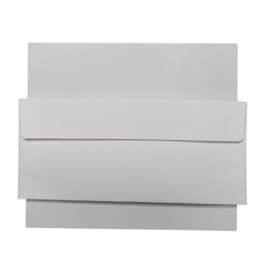 CrafTangles Slimline card size Notelets - 250 gsm - Plain White (10 pcs) - Card bases and coordinating envelopes