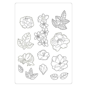 Stamperia Soft Maxi Mould A5 - Flowers, Celebration