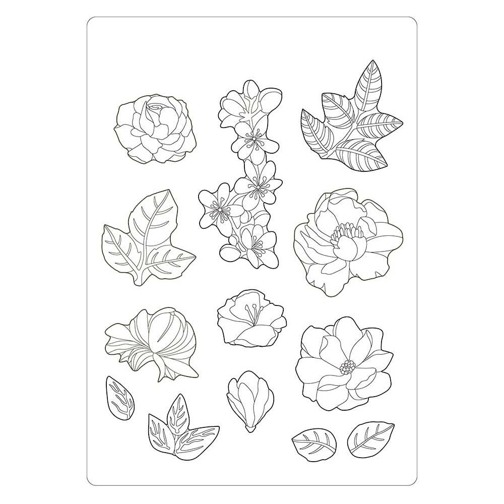 Stamperia Soft Maxi Mould A5 - Flowers, Celebration