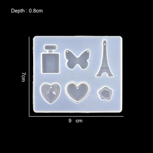 Different Pendants Silicone Jewellery Mould (RAWS-173)