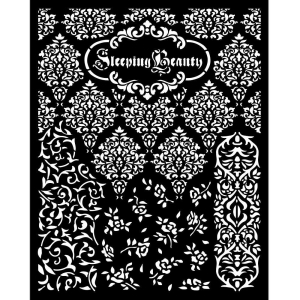 Stamperia Stencil 20 by 25 cm - Textures Sleeping Beauty