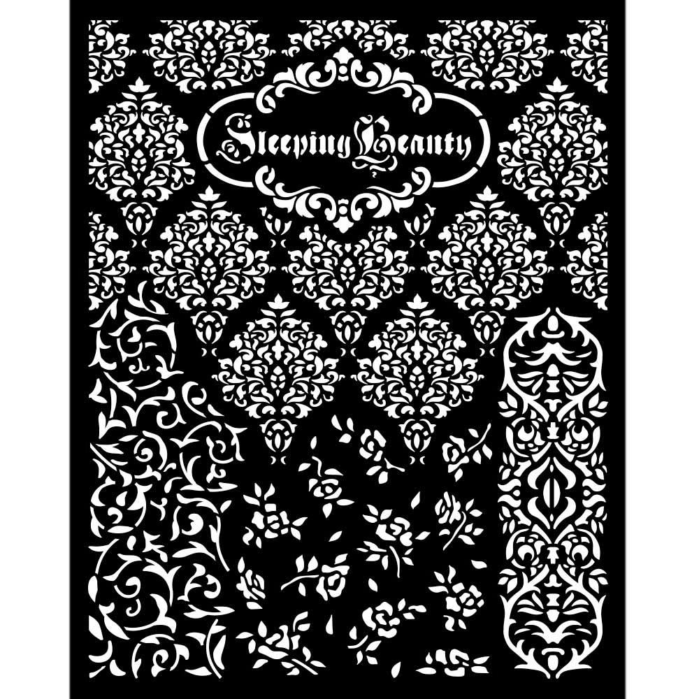 Stamperia Stencil 20 by 25 cm - Textures Sleeping Beauty