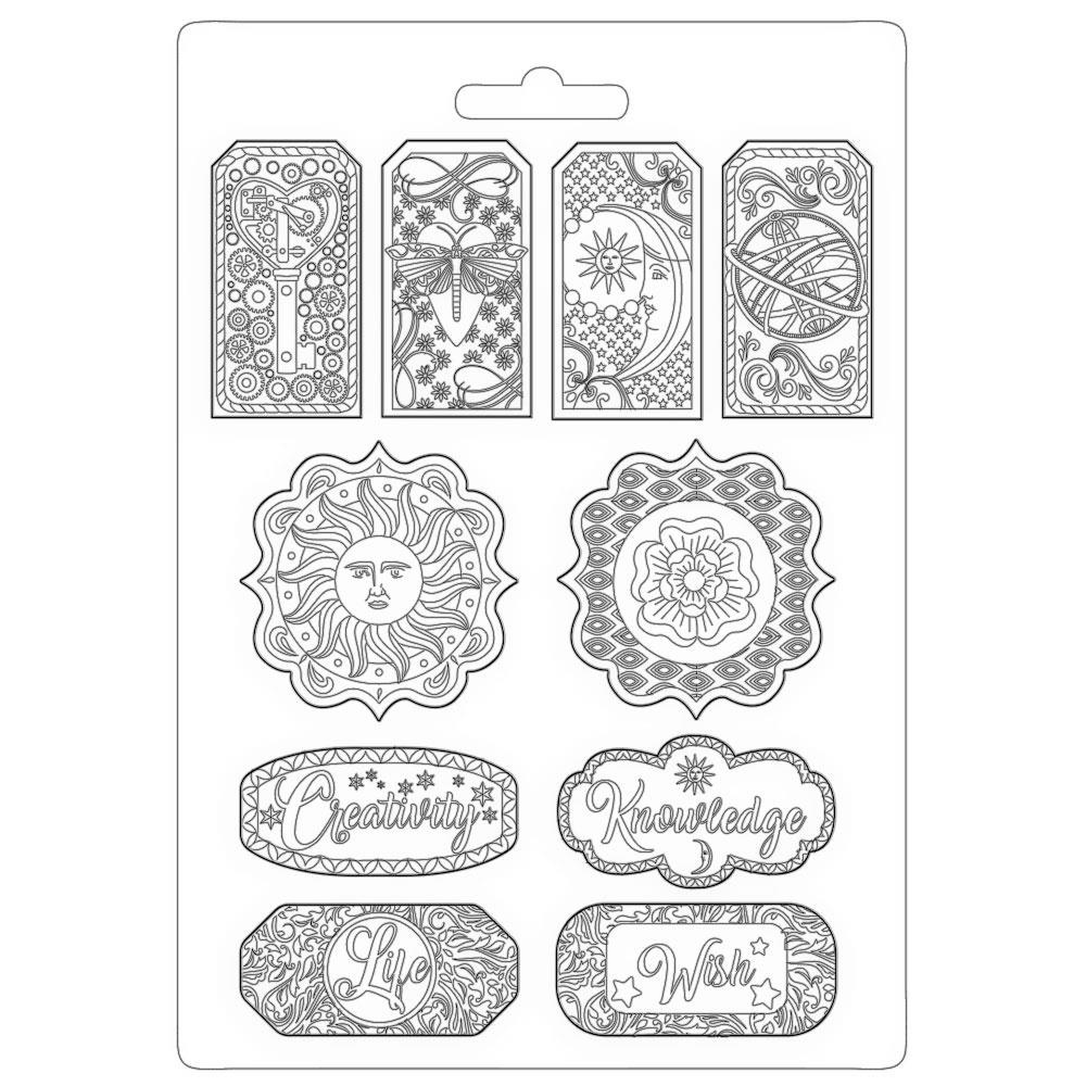 Stamperia Soft Maxi Mould A5 - Tags, Alchemy