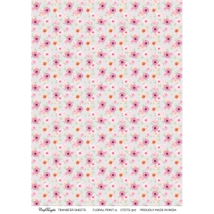 CrafTangles A4 Transfer It Sheets - Floral Print 11
