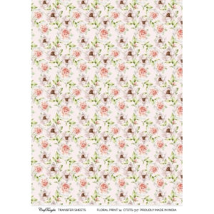 CrafTangles A4 Transfer It Sheets - Floral Print 14