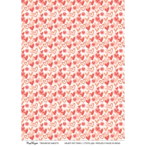 CrafTangles A4 Transfer It Sheets - Heart Pattern 1