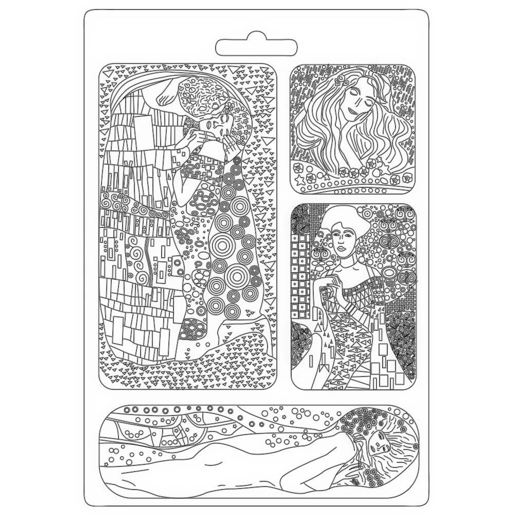 Stamperia Soft Maxi Mould 8.5"X11.5" - Masterpieces, Klimt