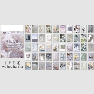Photo Sticker Book for Journal Ephemeras (50 sheets) - Cool tones
