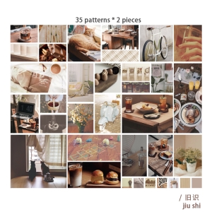 Journal Ephemera Stickers (70 pcs) - Browns