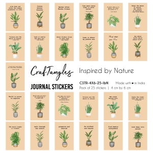 CrafTangles Journal Stickers 4 by 6 cm (Pack of 25 designs) - Inspired by Nature