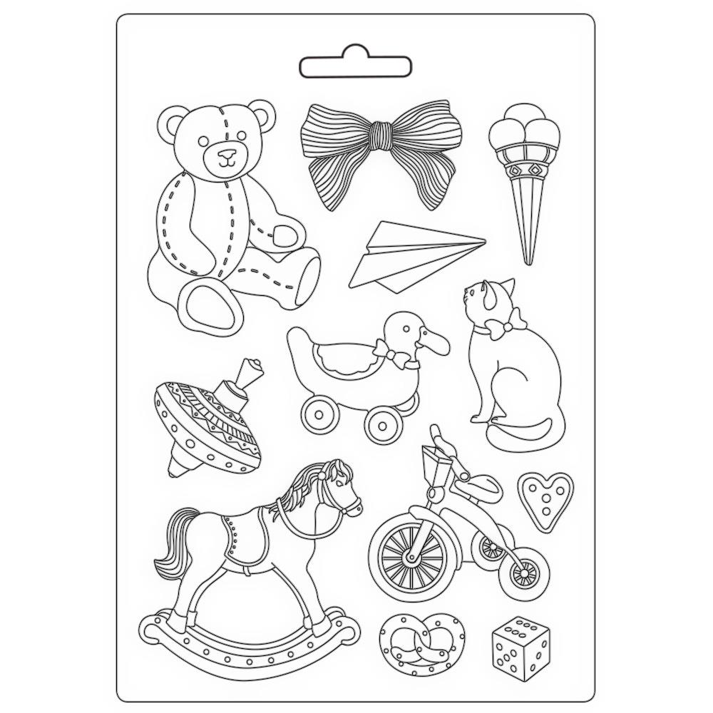 Stamperia Soft Maxi Mould 8.5"X11.5" - Toys, Day Dream
