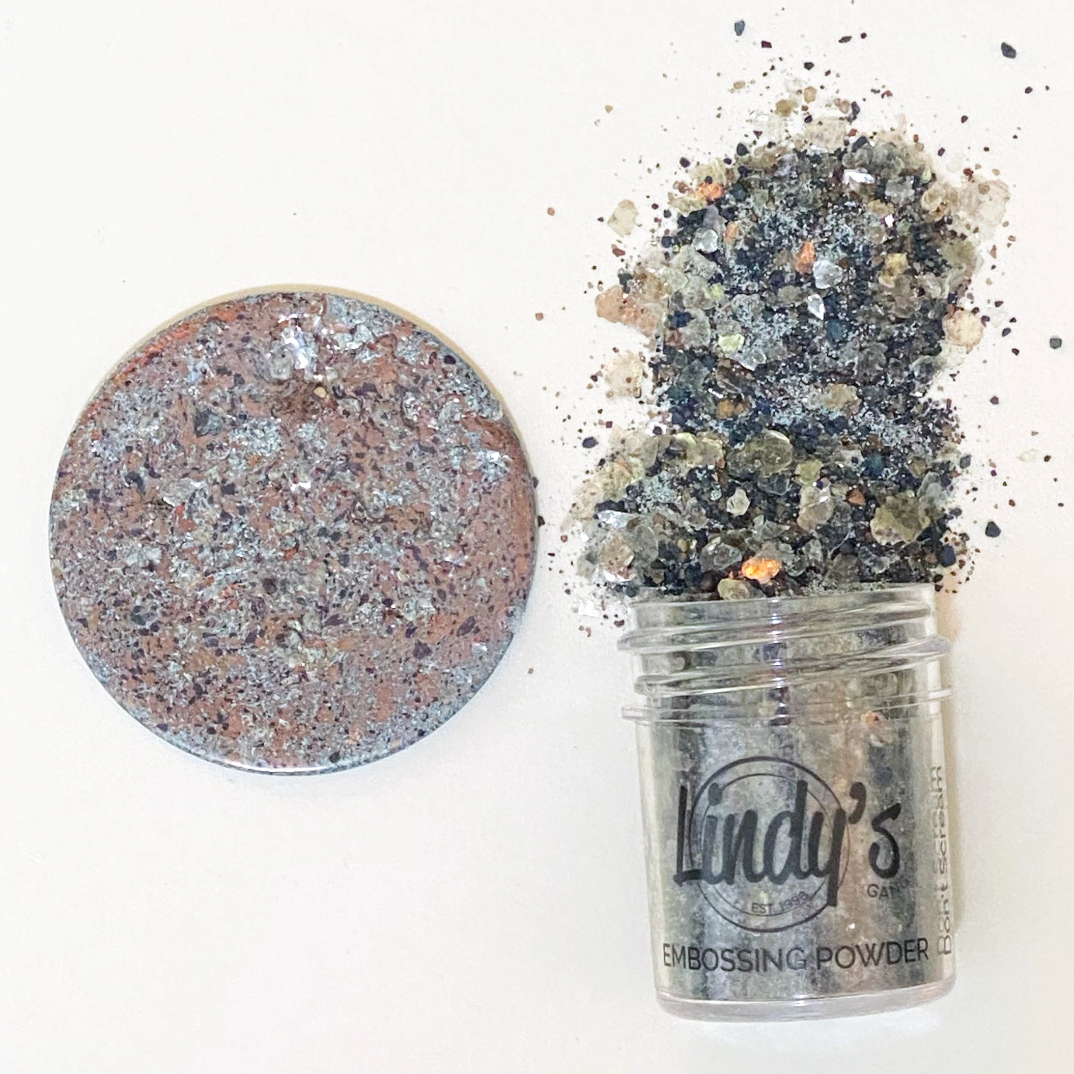 Lindy's Stamp Gang 2-Tone Embossing Powder .5oz - Don't Scream Aquamarine