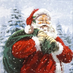 German Decoupage Napkins (5 pcs) - Ho Ho Ho (Christmas)