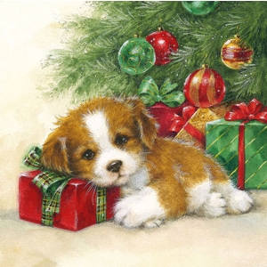 German Decoupage Napkins (5 pcs) - Gift Guard (Christmas)