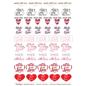 CrafTangles A4 Transfer It Sheets - Quotes - Made with Love