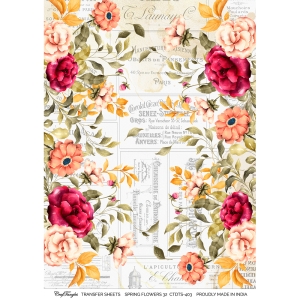 CrafTangles A4 Transfer It Sheets - Spring Flowers 32