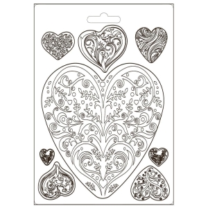 Stamperia Soft Maxi Mould A5 - Hearts, You And Me