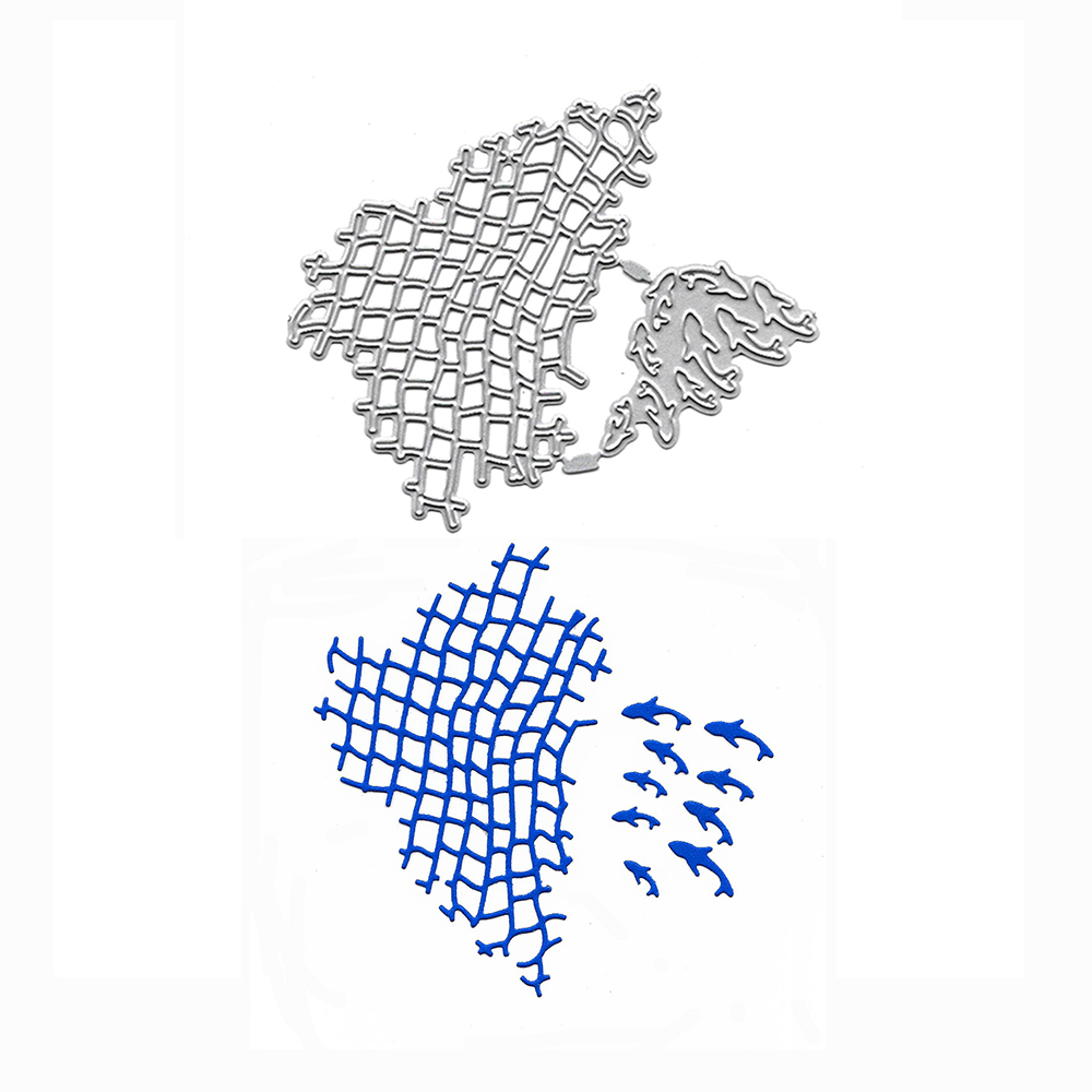 Steel Dies - Fishes and Fish Net (Set of 2 dies)