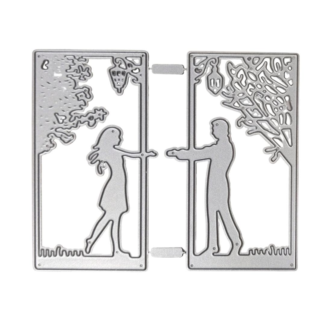 Steel Background Dies - Couple Grid (Set of 2 dies) (LC502)