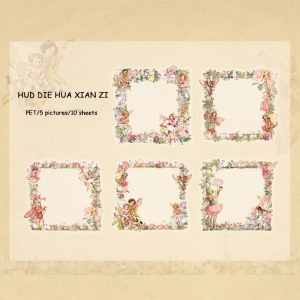 PET Clear Frame Stickers (10 pcs) - Design 6