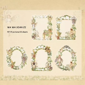 PET Clear Frame Stickers (10 pcs) - Design 3