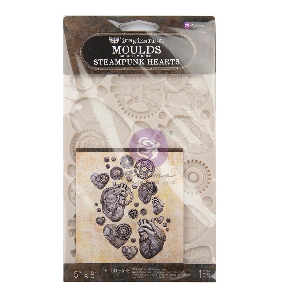 Prima Marketing Finnabair Decor Moulds 5"X8" - Steampunk Heart