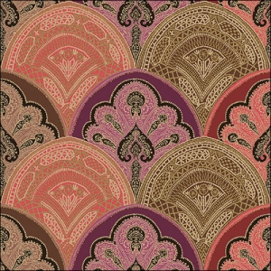 German Decoupage Napkins (5 pcs) - Mira Red (Ethnic Mandalas)