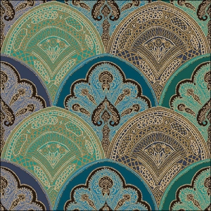 German Decoupage Napkins (5 pcs) - Mira Petrol (Ethnic Mandalas)
