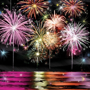 German Decoupage Napkins (5 pcs) - Fireworks