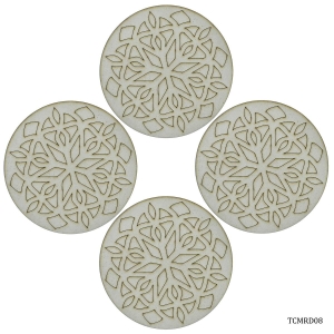 Tea Coaster MDF Circle with Pattern (TCMRD08)