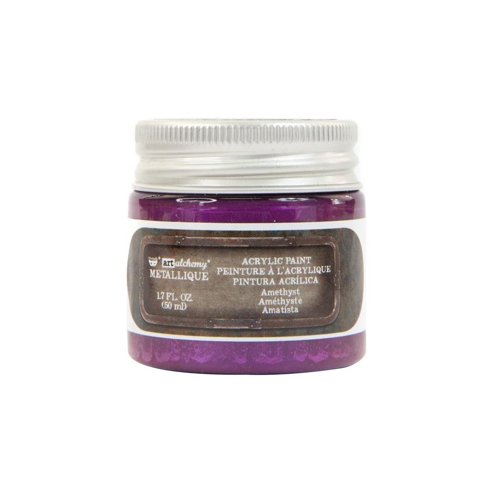 Prima Finnabair Art Alchemy Acrylic Paint 1.7 Fluid Ounces - Metallique Amethyst