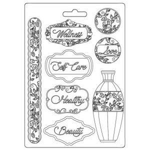 Stamperia Soft Maxi Mould A5 - Rose Parfum Plates