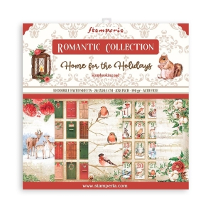 Stamperia Double-Sided Paper Pad 8"X8" 10/Pkg - Home for Holidays