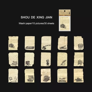 Journal Ephemera Stickers (30 pcs) - Vintage Elements