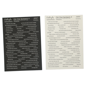 CrafTangles Precut Journal Stickers - ChitChat Sentiments 4